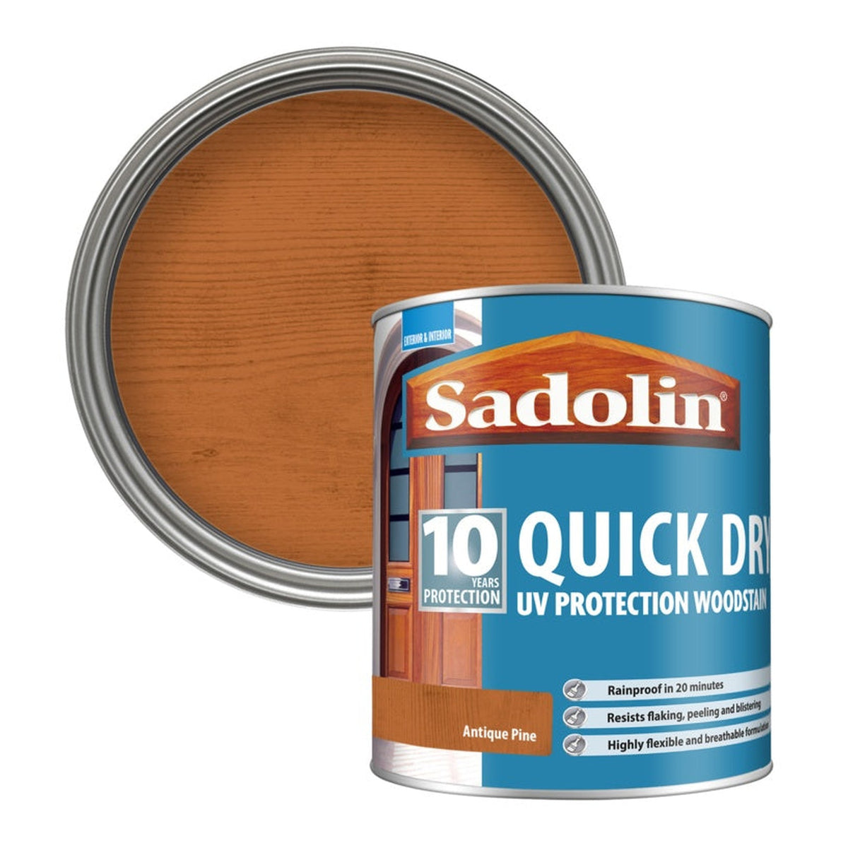 10 Year Quick Dry Woodstain 1L - Antique Pine