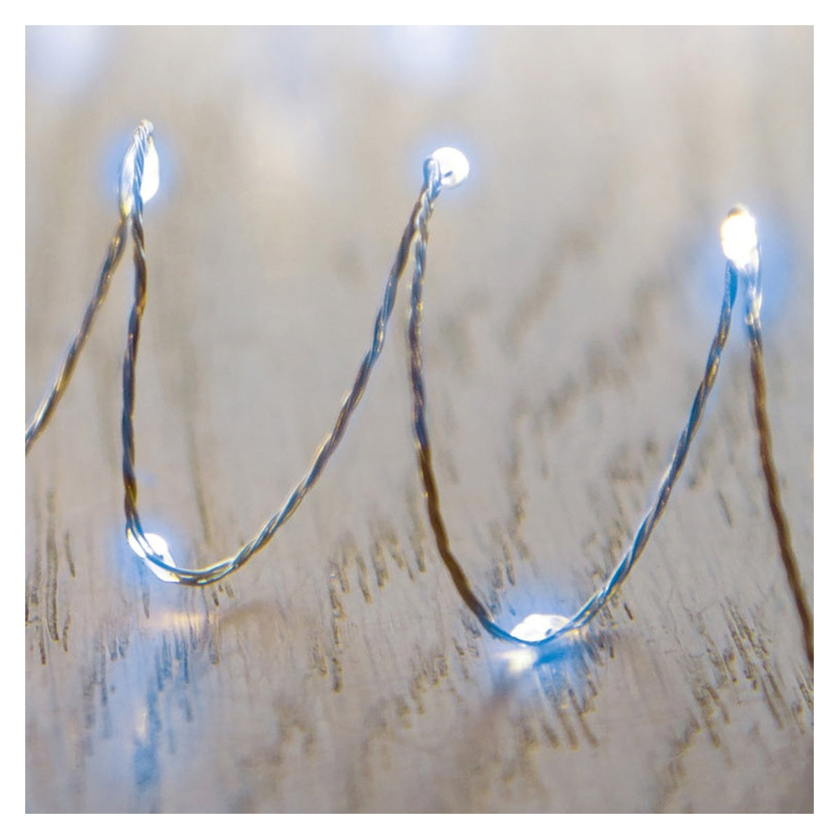 100 LED Multi Action Pin Wire MicroBrights - White/Green, view 2