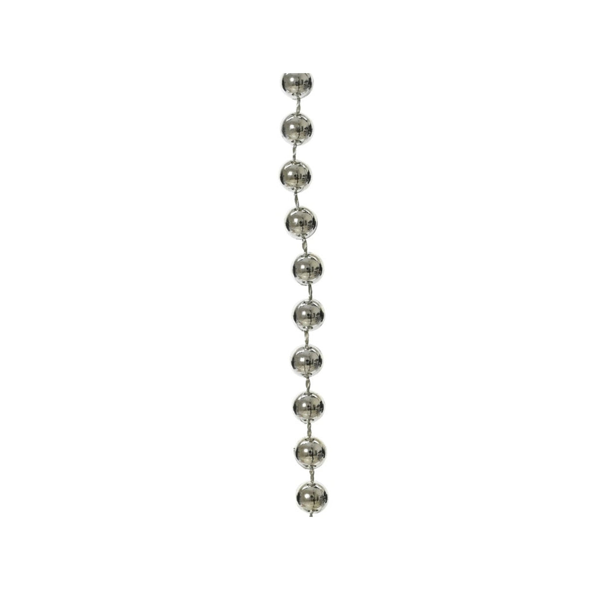 10m Bead Garland Polystyrene - Silver, view 2