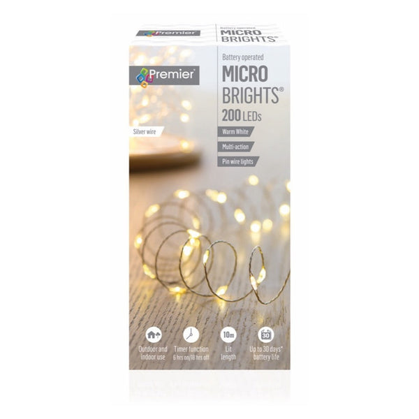 200 LED Multi Action Battery Operated Microbrights - Warm White