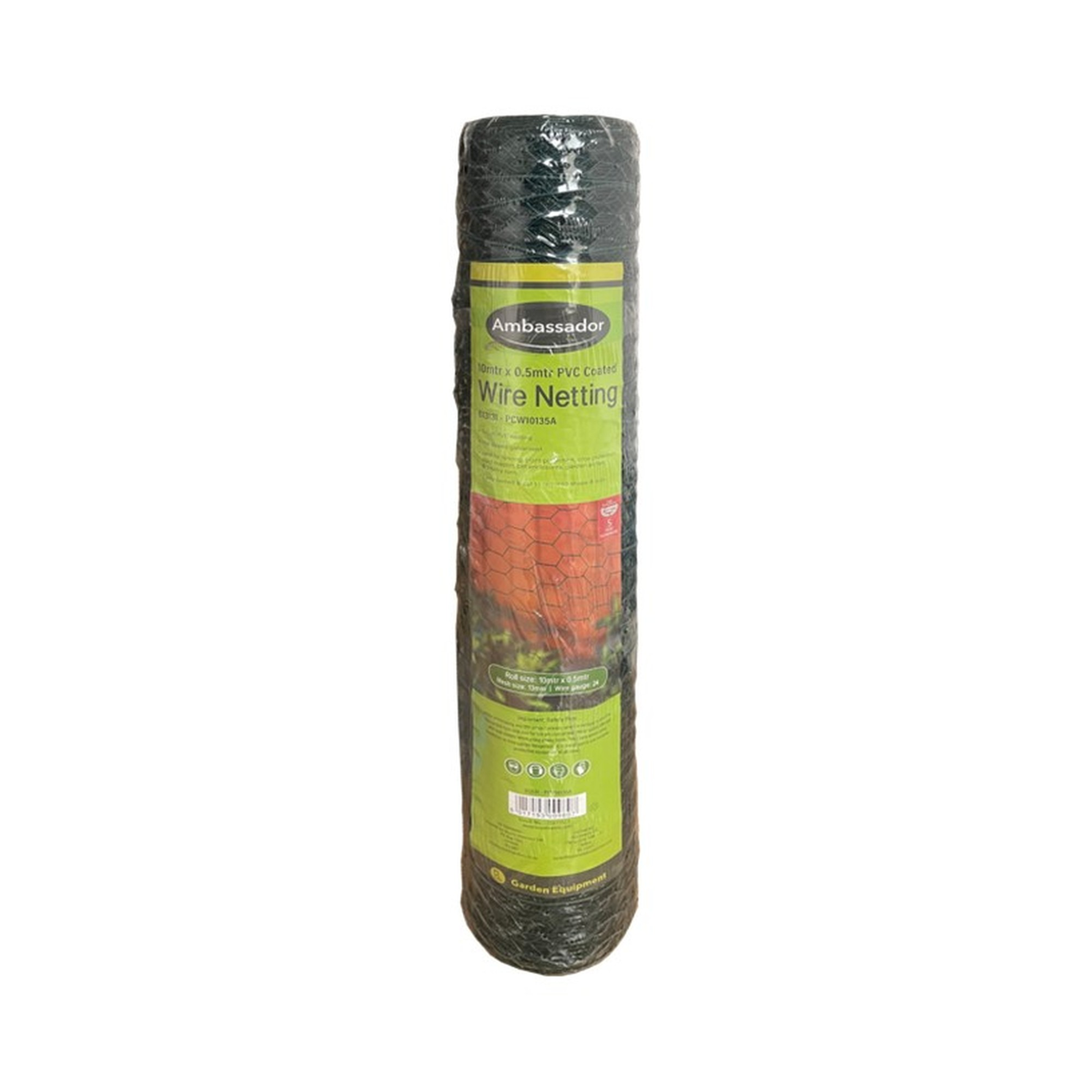Ambassador PVC Coated Wire Netting, 13mm Mesh, 0.5m x 10m