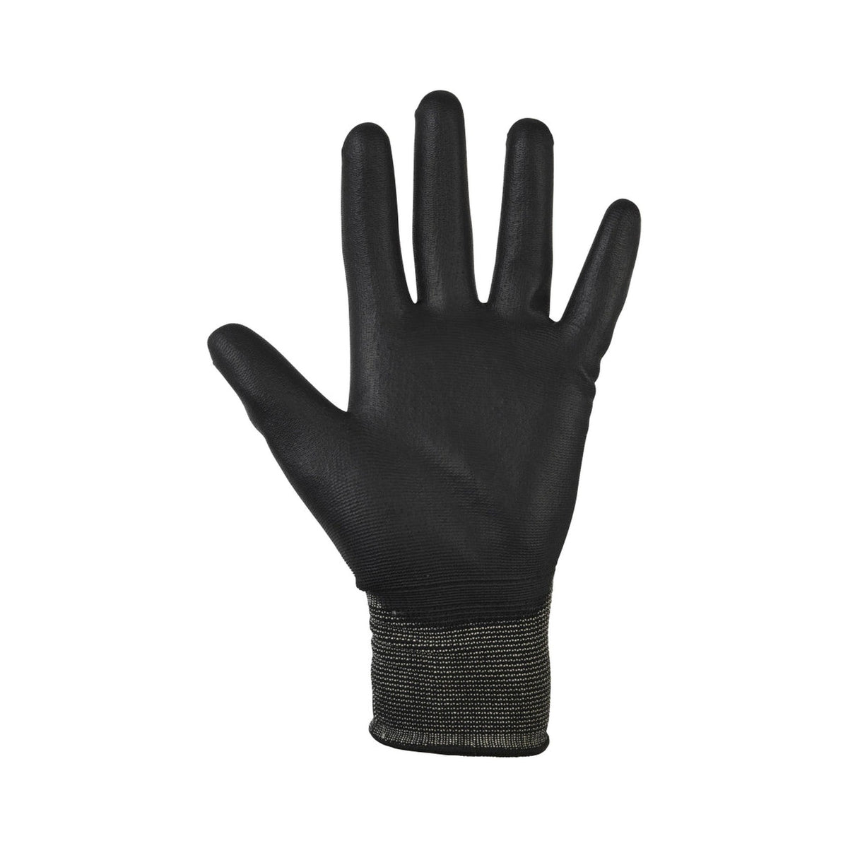 Glenwear PU Coated Work Gloves, Black, Size 9 (Large), Pack of 12 Pairs