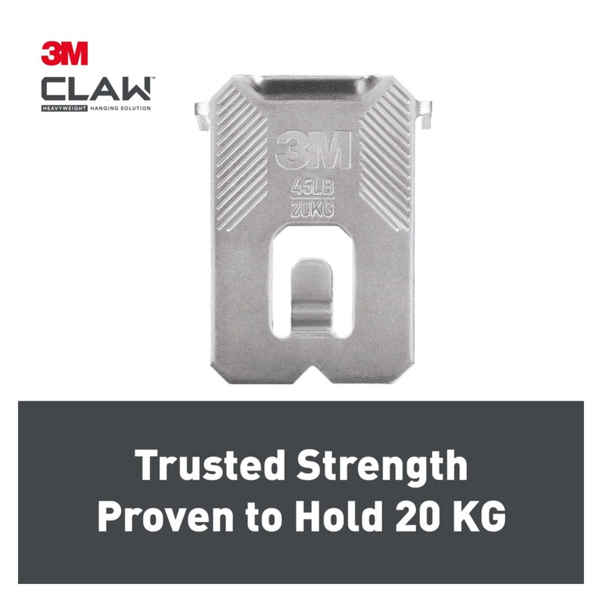 Pack of 2 3M Claw drywall picture hangers 20kg, view 5