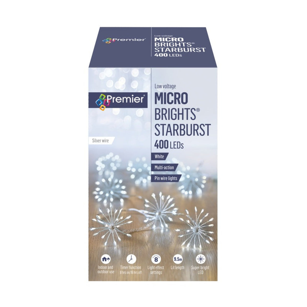 400 LED Multi Action Starburst Stringlights - White