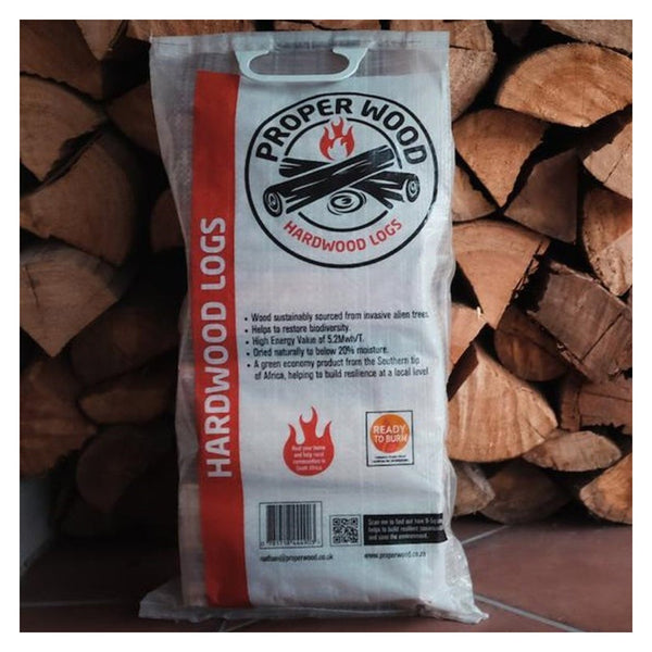 Proper Wood Hardwood Logs - Ready to Burn, Single Bag