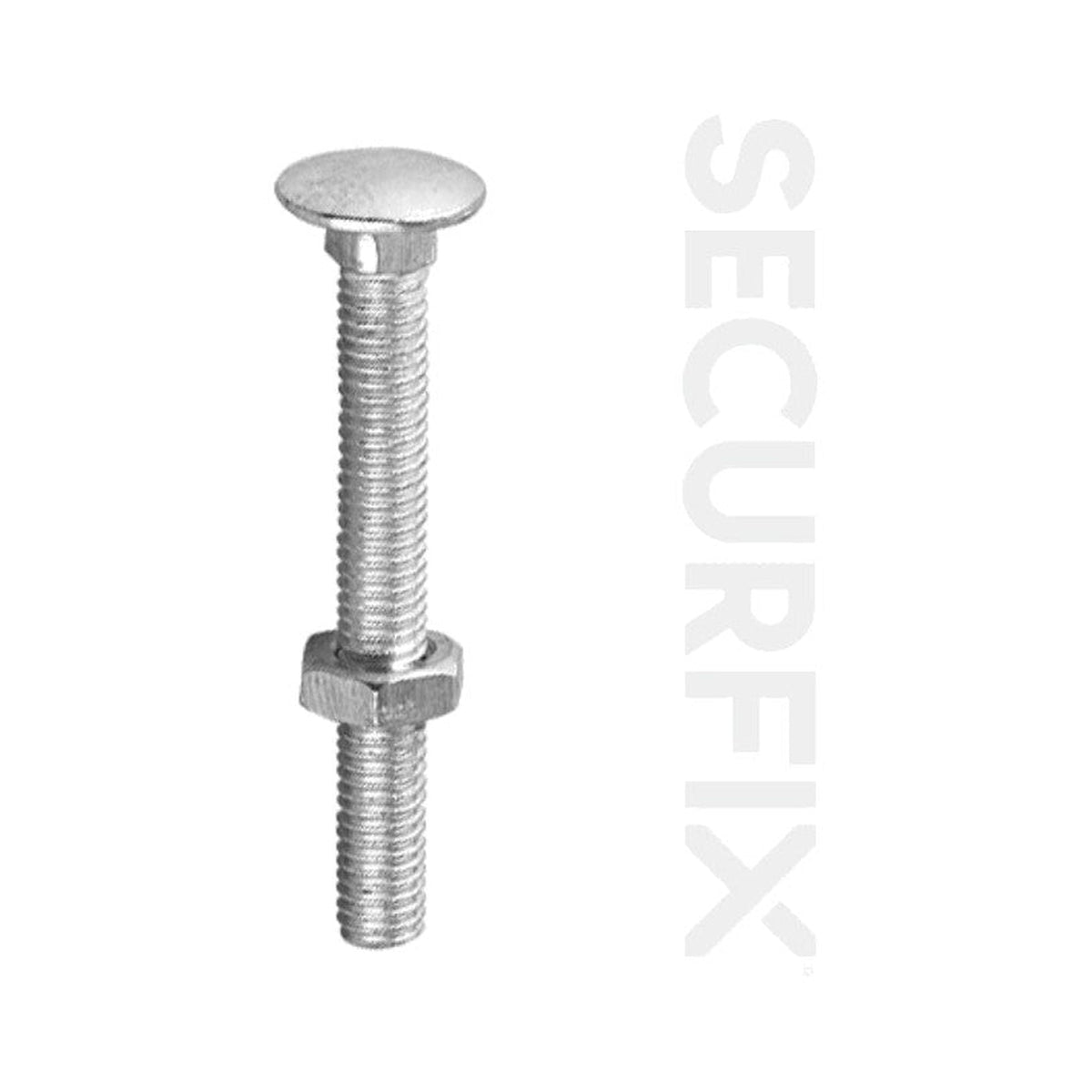 Securfix Hexagon Head Set Screws, M6 x 70mm, Pack of 100