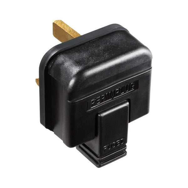 Masterplug Heavy Duty Rewireable 13A Plug Black