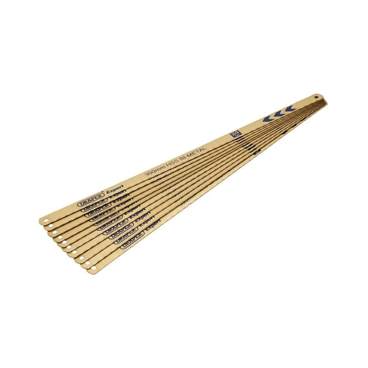 Draper Expert Bi-Metal Hacksaw Blades, 300mm, 24 TPI, Pack of 10