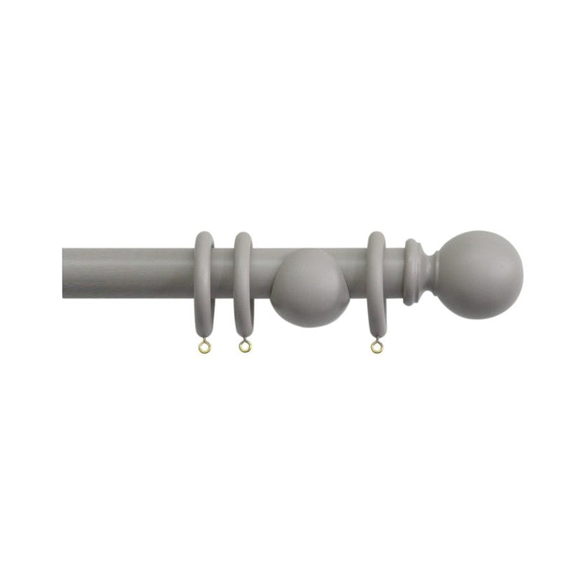 Jones Interiors Shore 35mm Wooden Curtain Pole Kit, Clay, 150cm