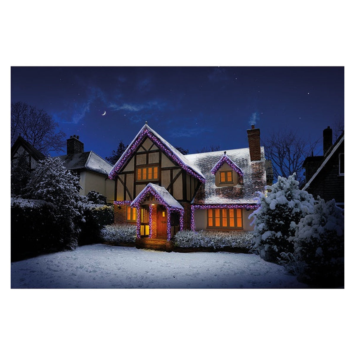 5000 LED Multi Action Cluster Brights With Timer - Rainbow /Green Cable, view 2
