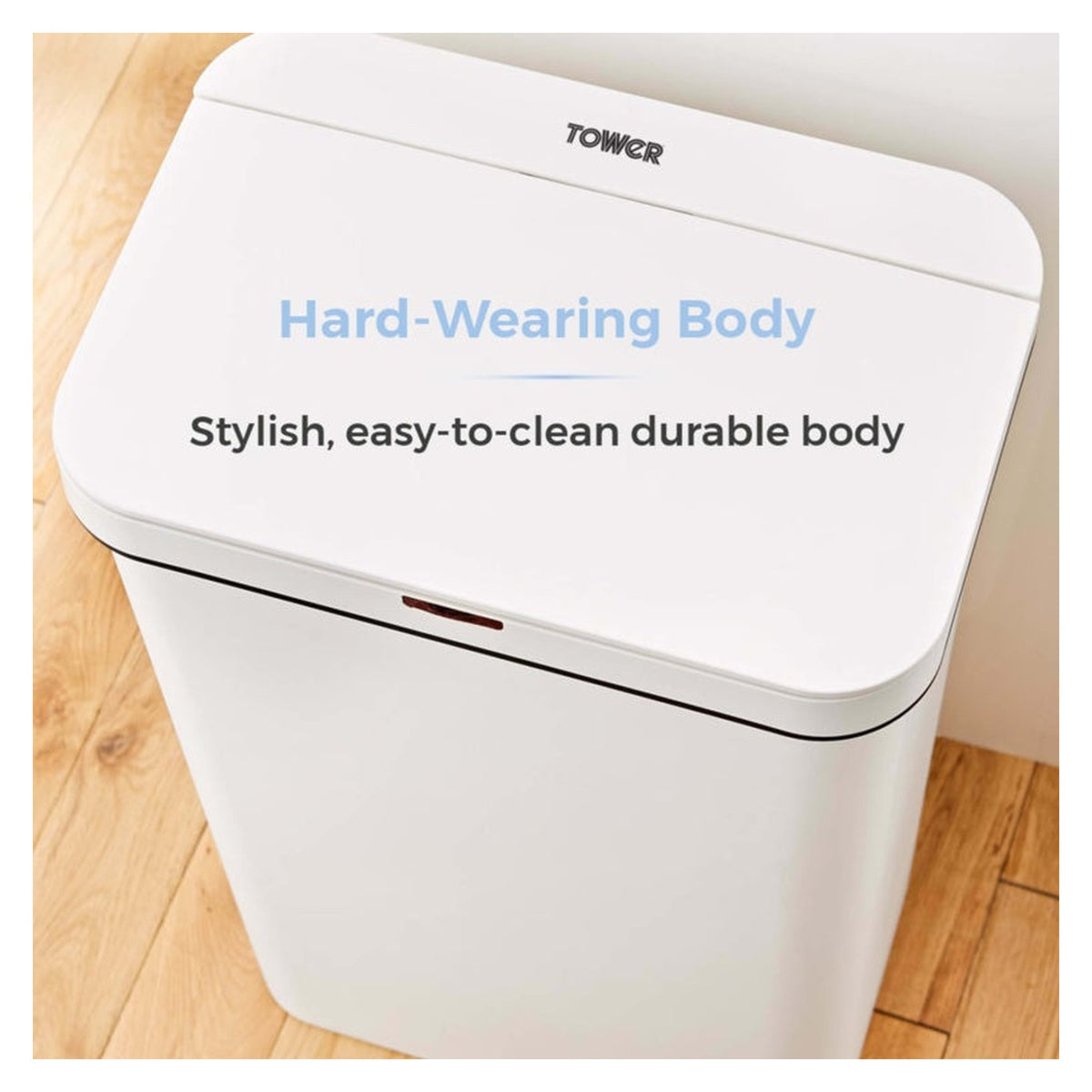 50L Rectangular Sensor Bin - White, view 2