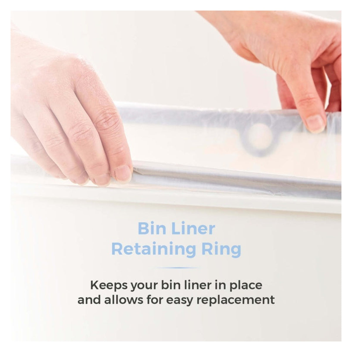 50L Rectangular Sensor Bin - White, view 5