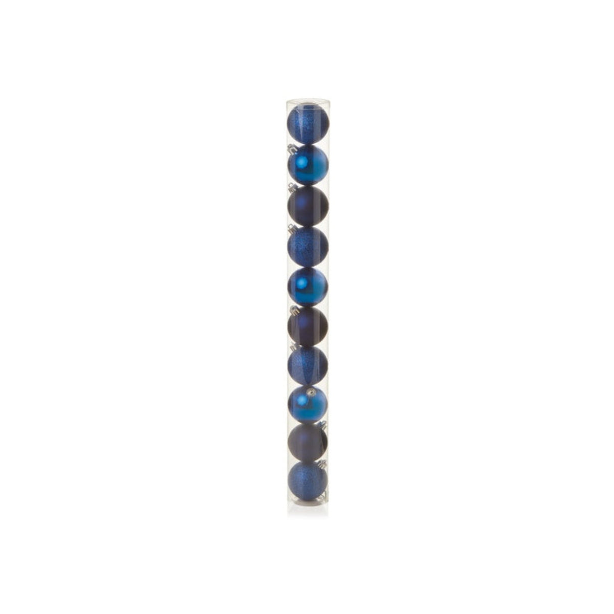 60mm Shatterproof Baubles - Midnight Blue Tube 10