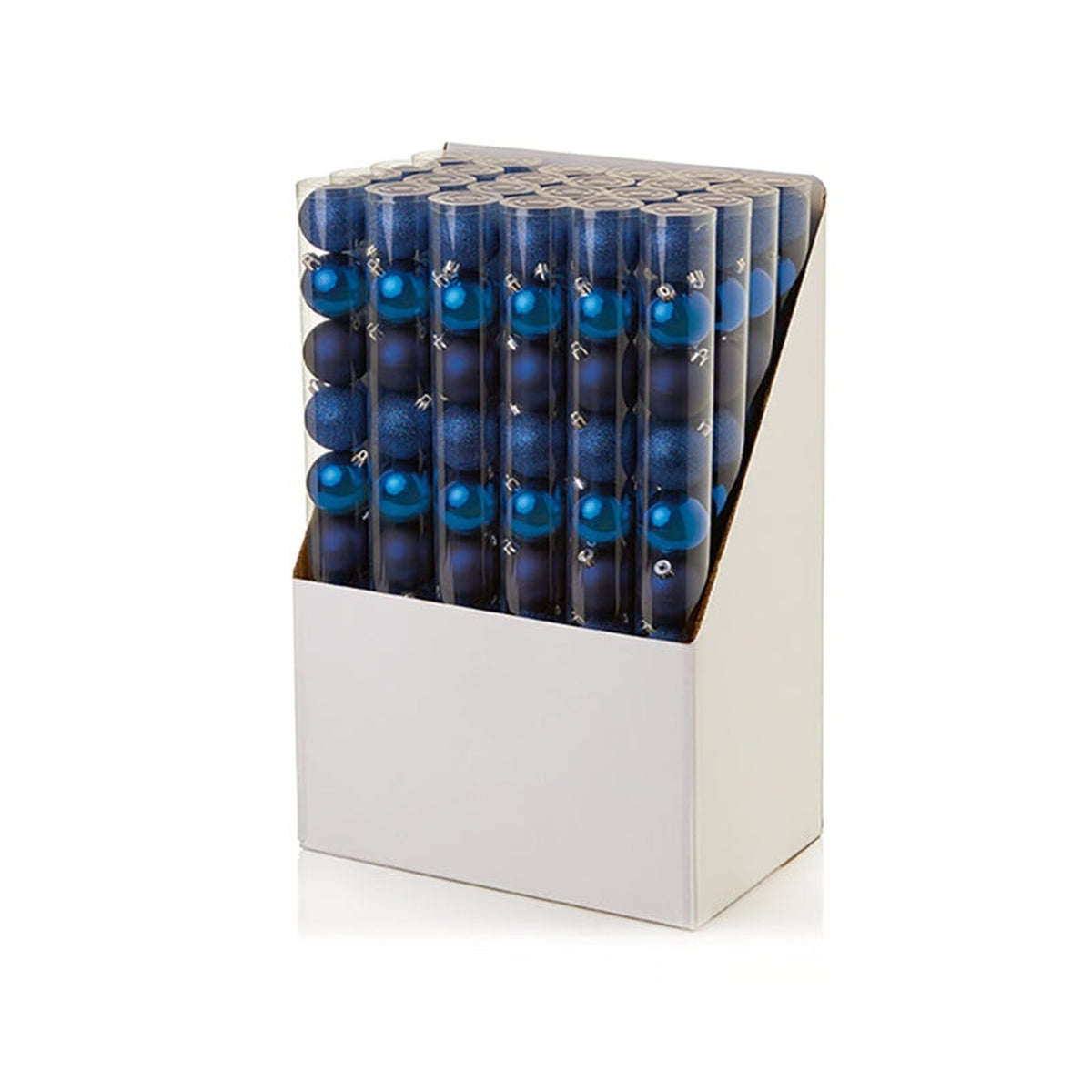 60mm Shatterproof Baubles - Midnight Blue Tube 10, view 2