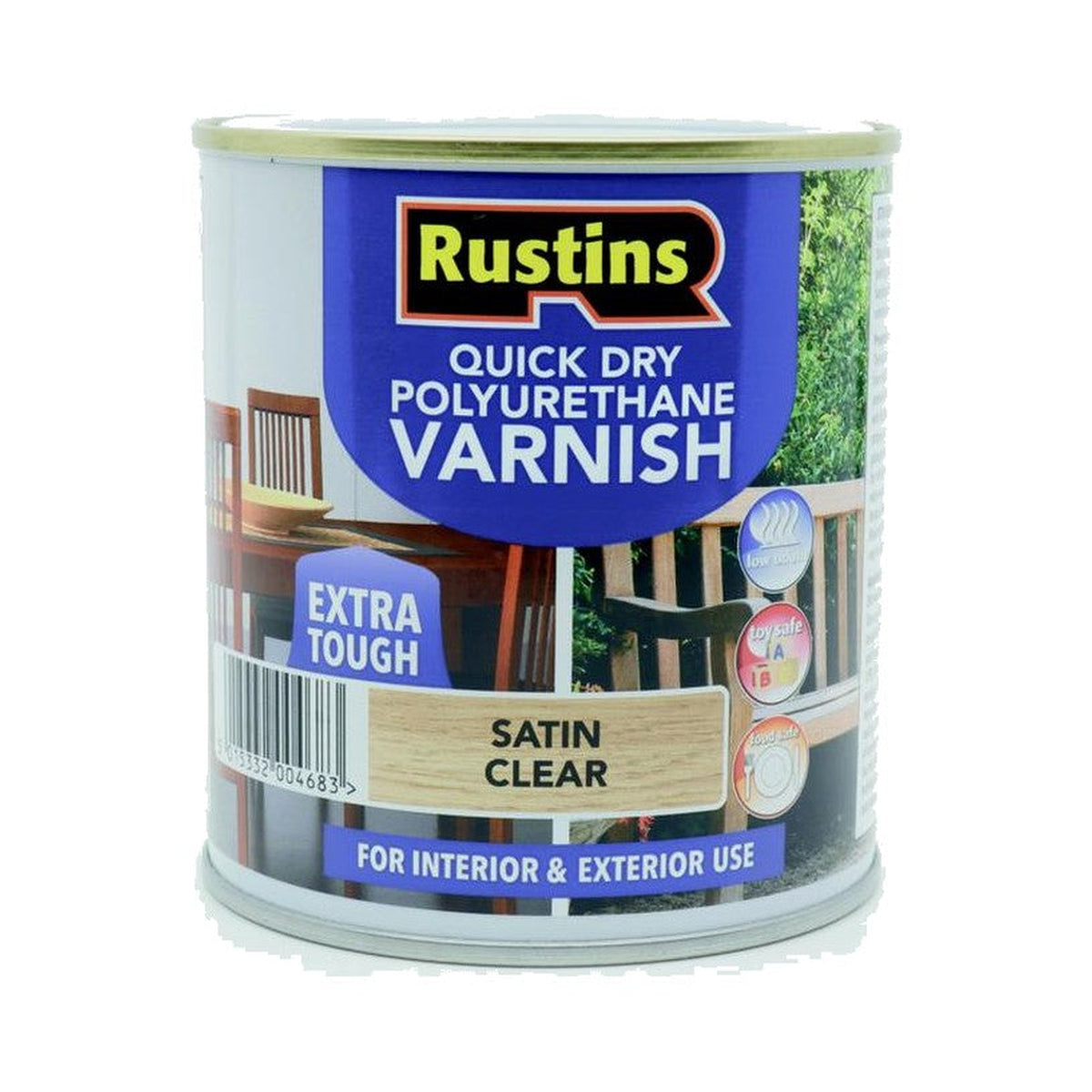 Rustins Polyurethane Varnish, Clear Satin, 1L