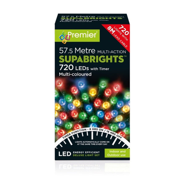 720 LED Multi Action Supabrights With Timer - Multi/Green