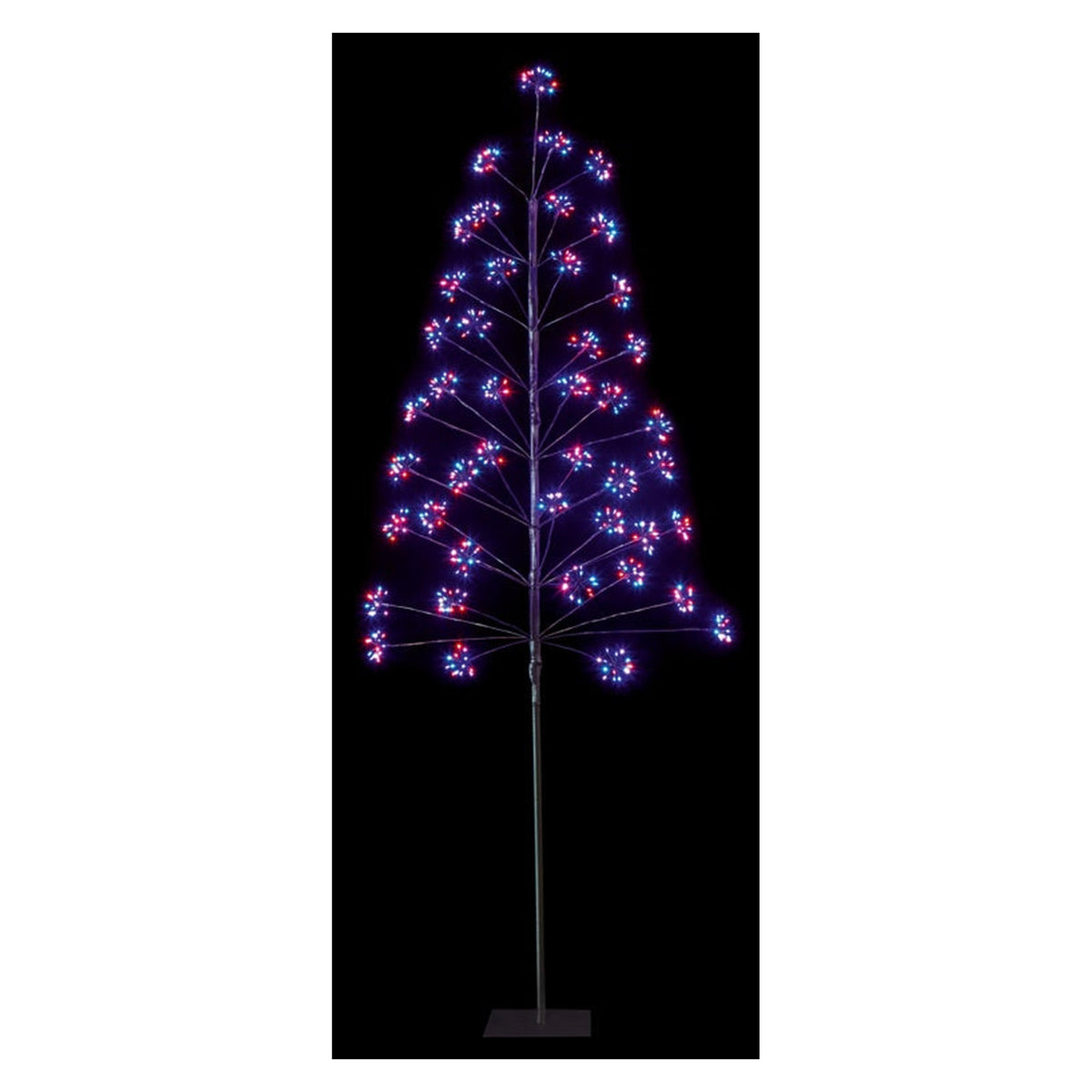 810 LED Multi Bright Tree Black - 2.1m