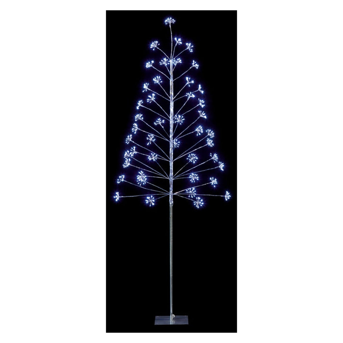810 LED Multi Bright Tree Silver - 2.1m