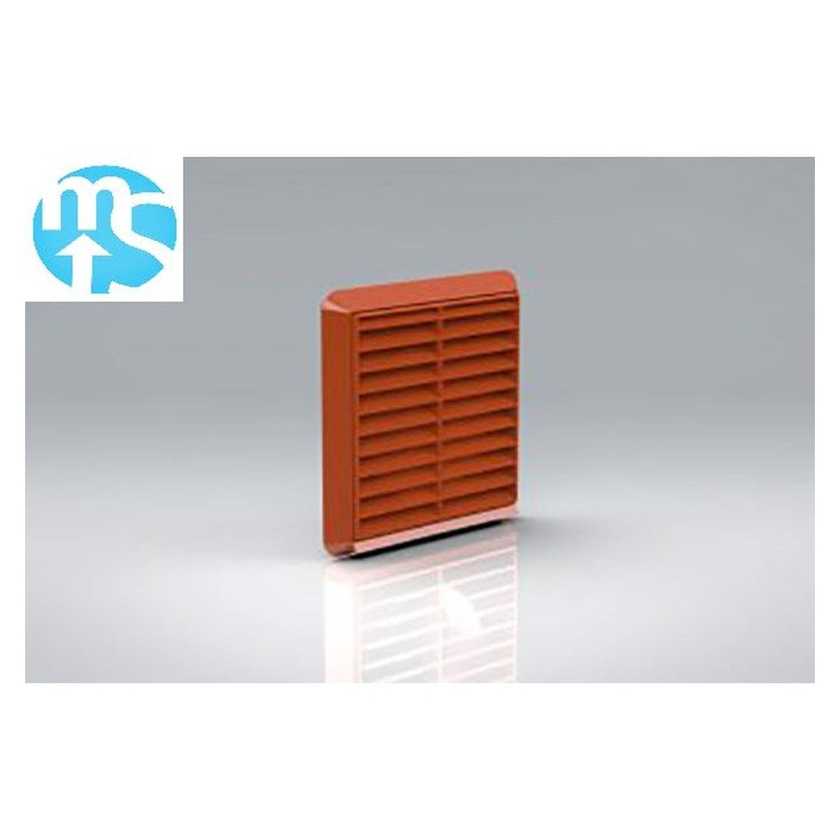 Securlec Multi-Fit Louvred Ducting Grille Terracotta 100mm