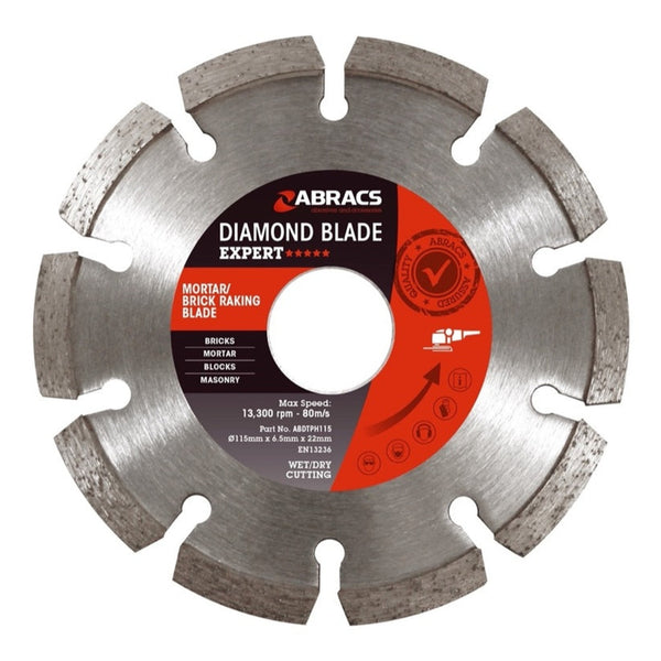 Abracs diamond brick raking blade 115mm