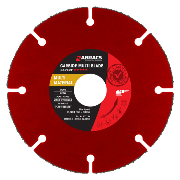 Abracs carbide tipped multi material blade 115mm x 22mm