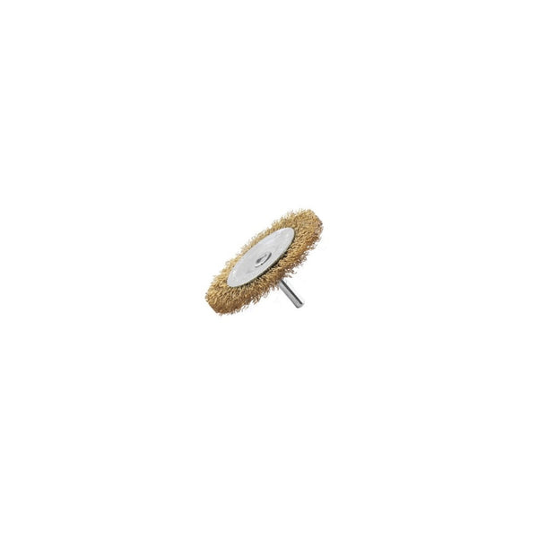 Abracs 100mm crimped circular wire brush with 6mm spindle