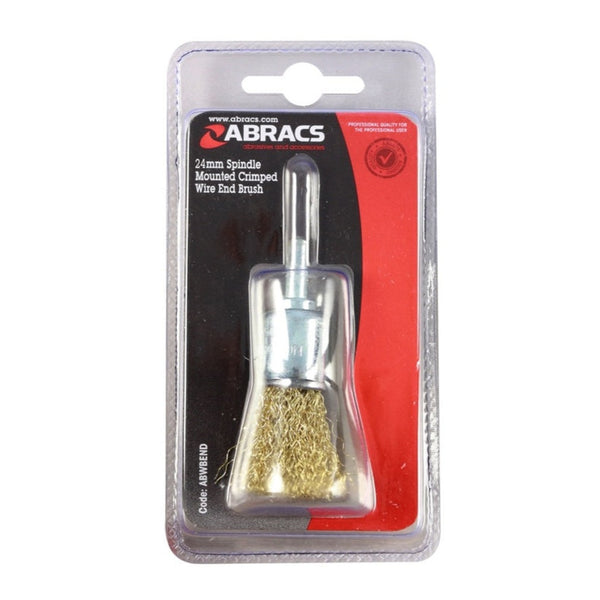 Abracs 24mm crimped end brush with 6mm spindle