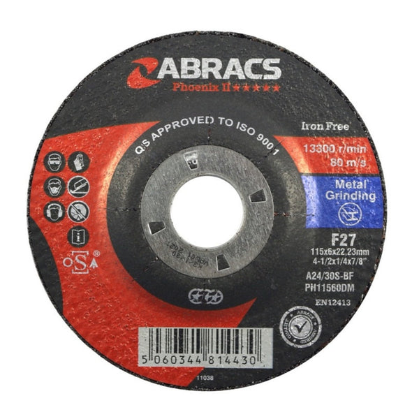 Abracs 115mm metal grinding disc