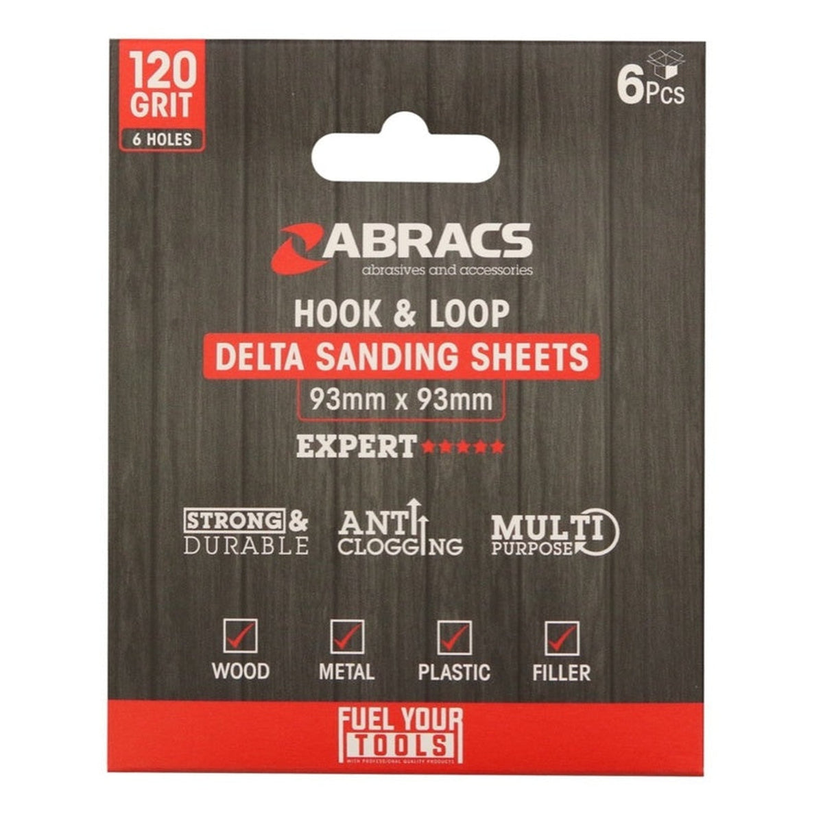Abracs hook and loop delta sanding sheets pack of 6