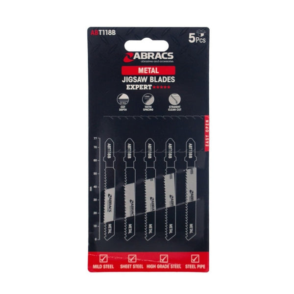 Abracs 77mm jigsaw blades for metal pack of 5