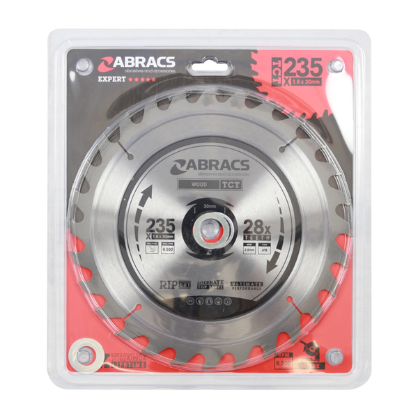 Abracs 235mm 28 tooth tungsten carbide mitre saw blade