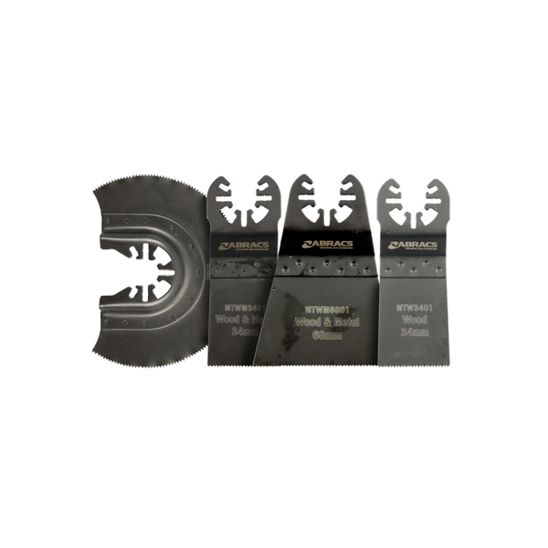 Abracs 4 piece multi tool wood and metal blade set