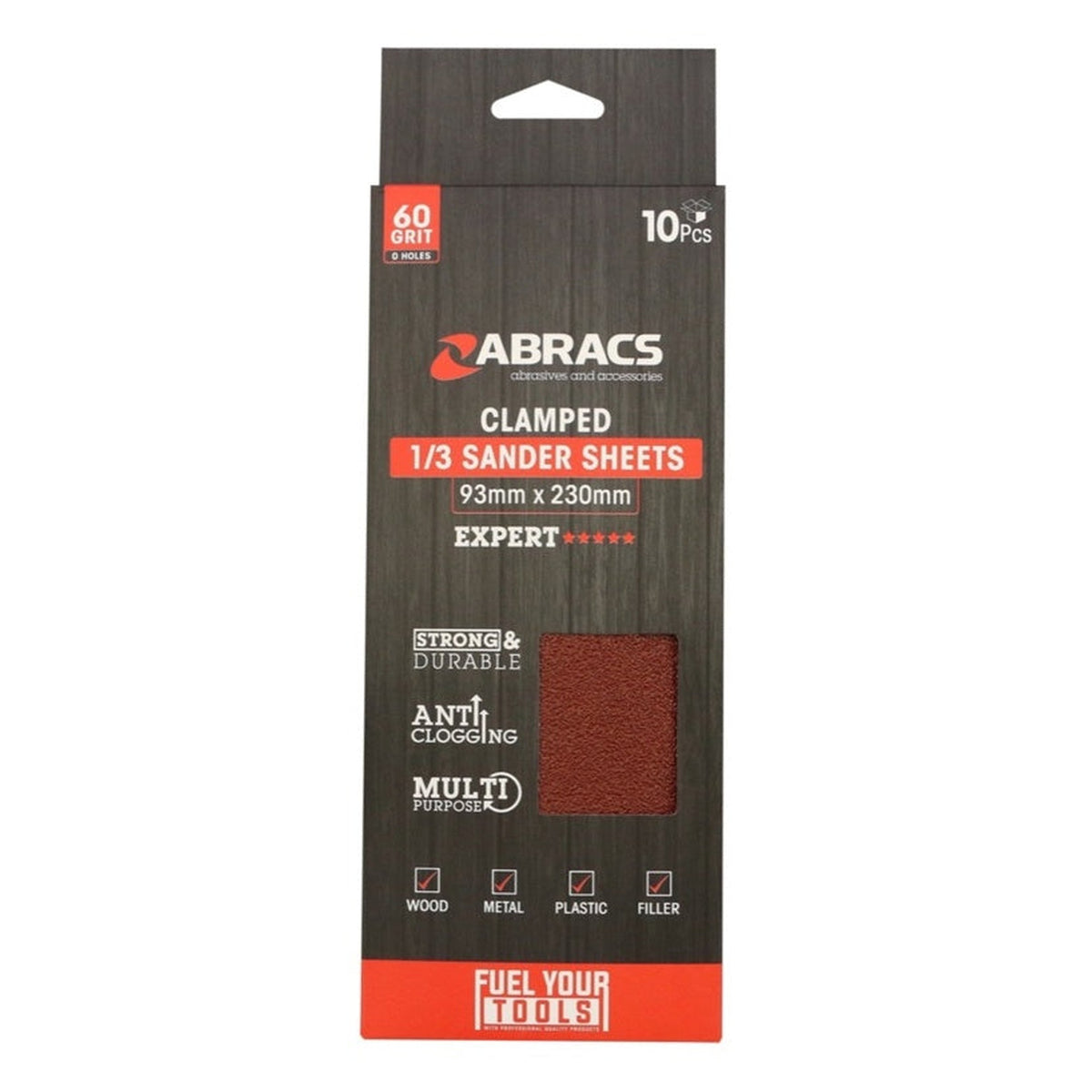 Abracs 93 x 230mm 40 grit orbital sander sheets