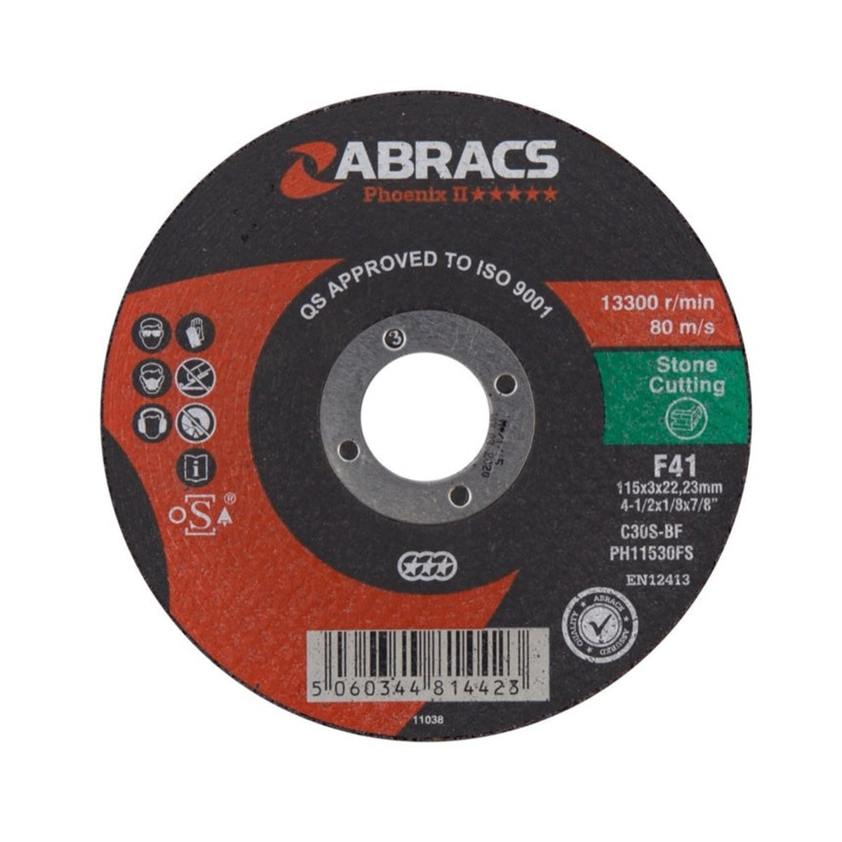 Abracs Phoenix 115mm flat stone cutting disc