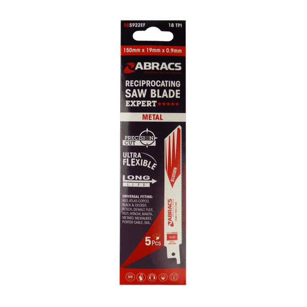 Abracs metal reciprocating saw blades, pack of 5