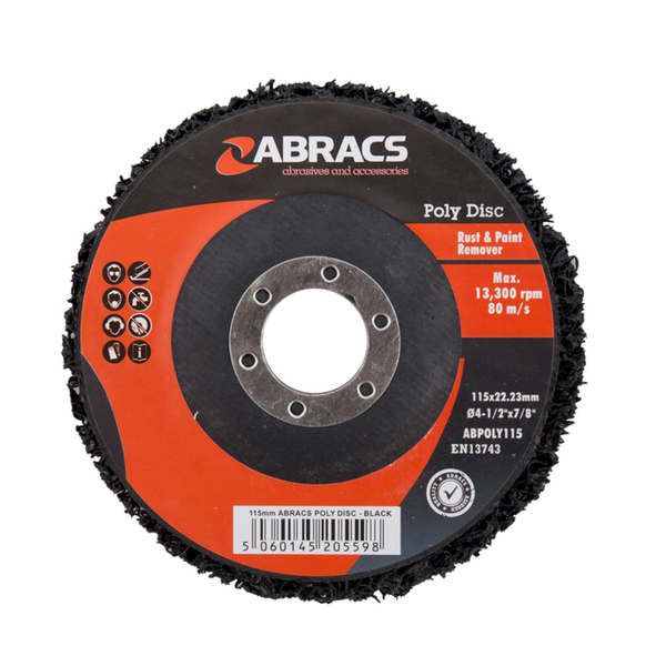 Abracs 115mm rust and paint removal poly disc