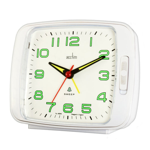 Acctim Ada white bell alarm clock