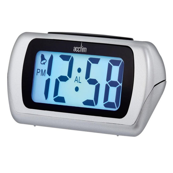 Acctim Auric silver LCD alarm clock