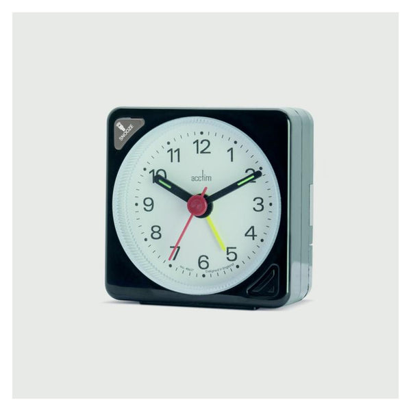 Acctim Ingot Crescendo alarm clock in black
