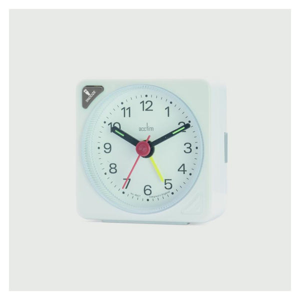 Acctim Ingot Crescendo alarm clock in white