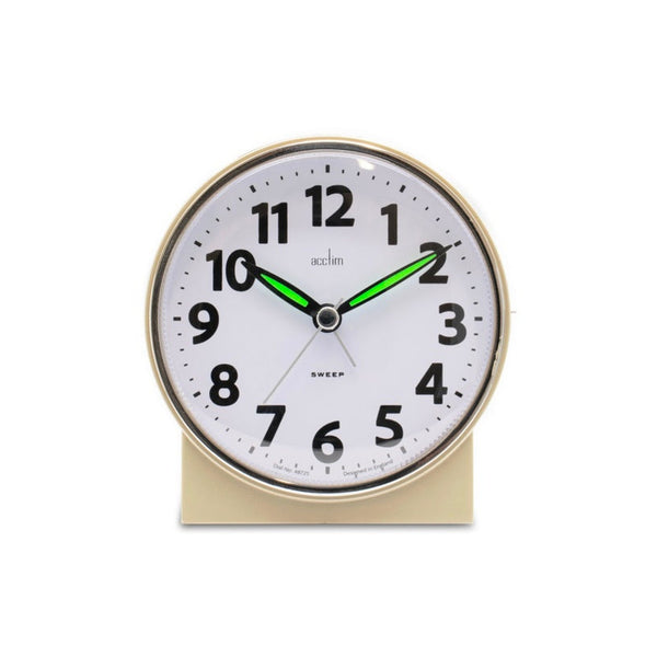 Acctim Micah sweep alarm clock in champagne