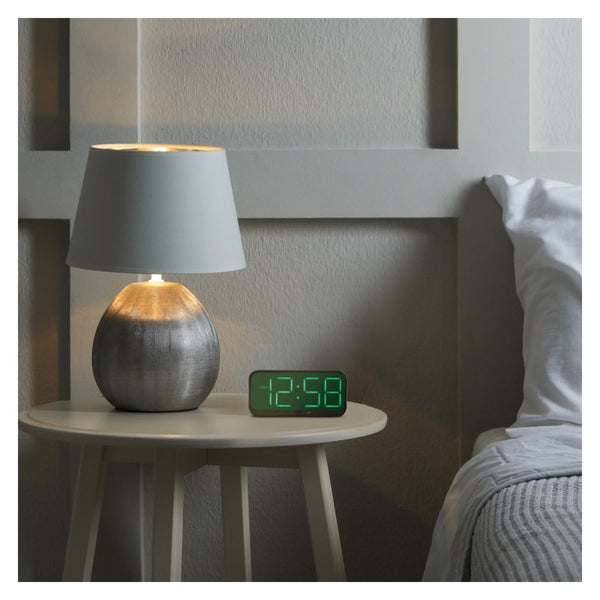 Acctim Silas black LED alarm clock