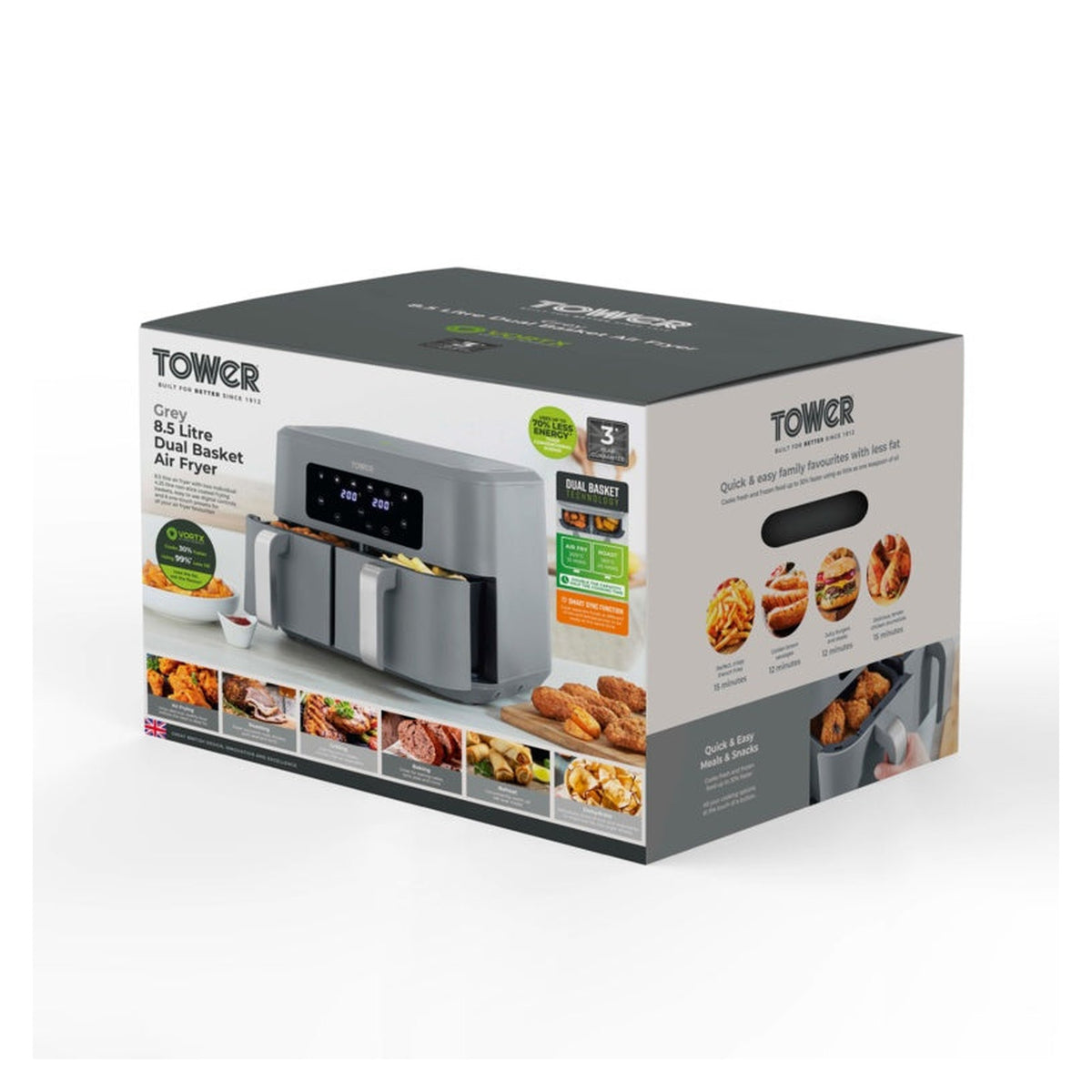 Air Fryer Dual Basket Digital Gry - 8.5L, view 9
