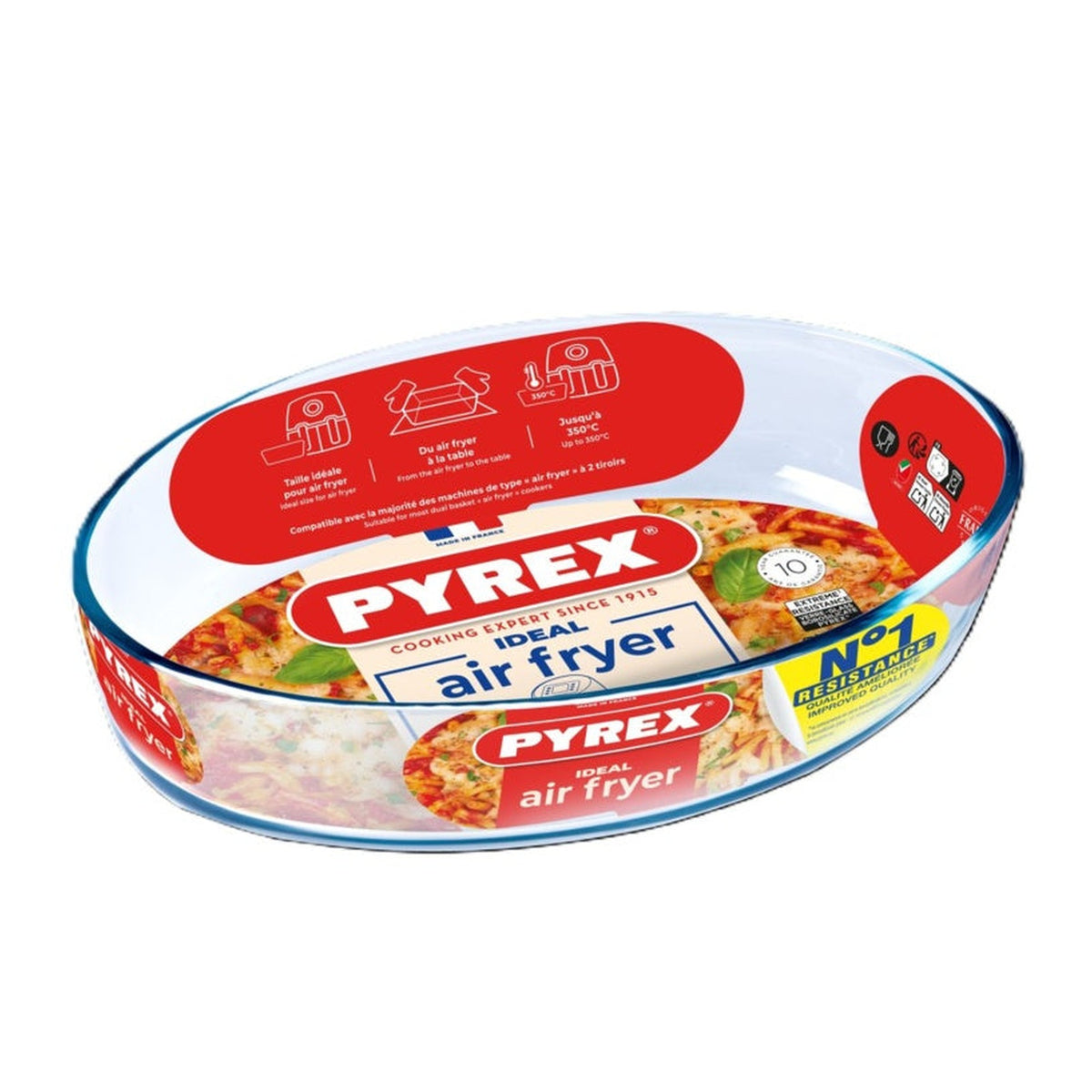 Air Fryer Oval Glass Dish - 21 x 13cm