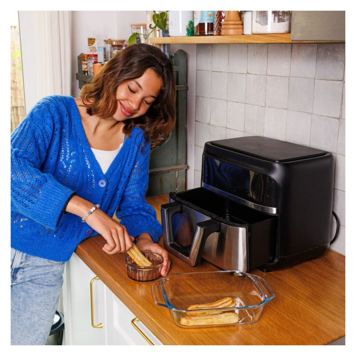 Air Fryer Rectangular Glass Dish - 2L, view 2