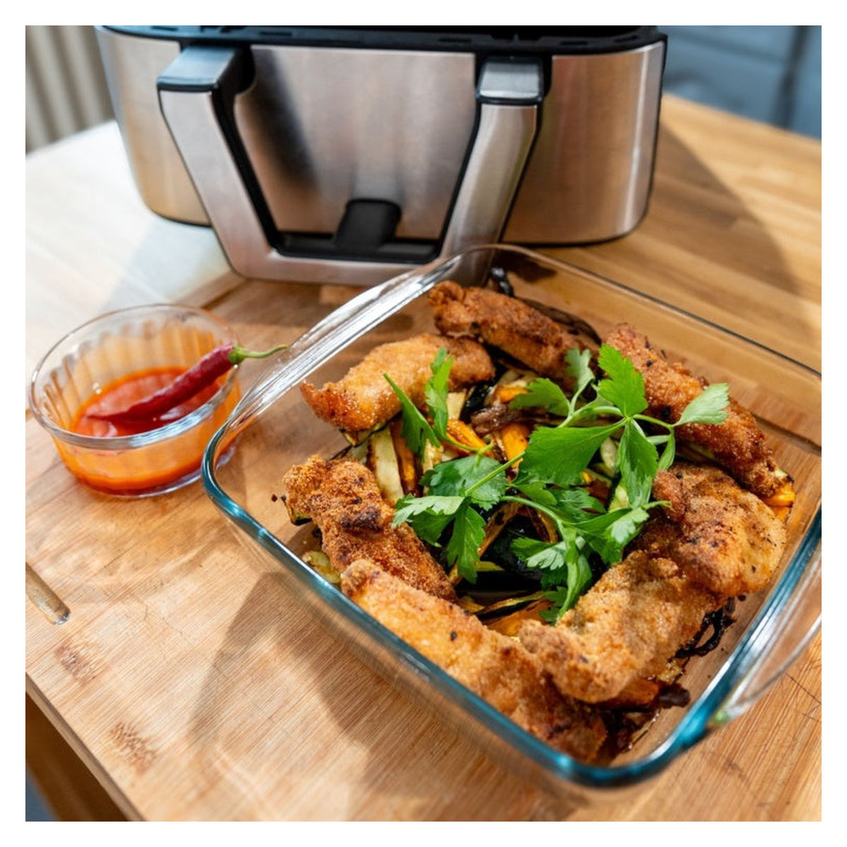 Air Fryer Square Glass Dish - 1L, view 3