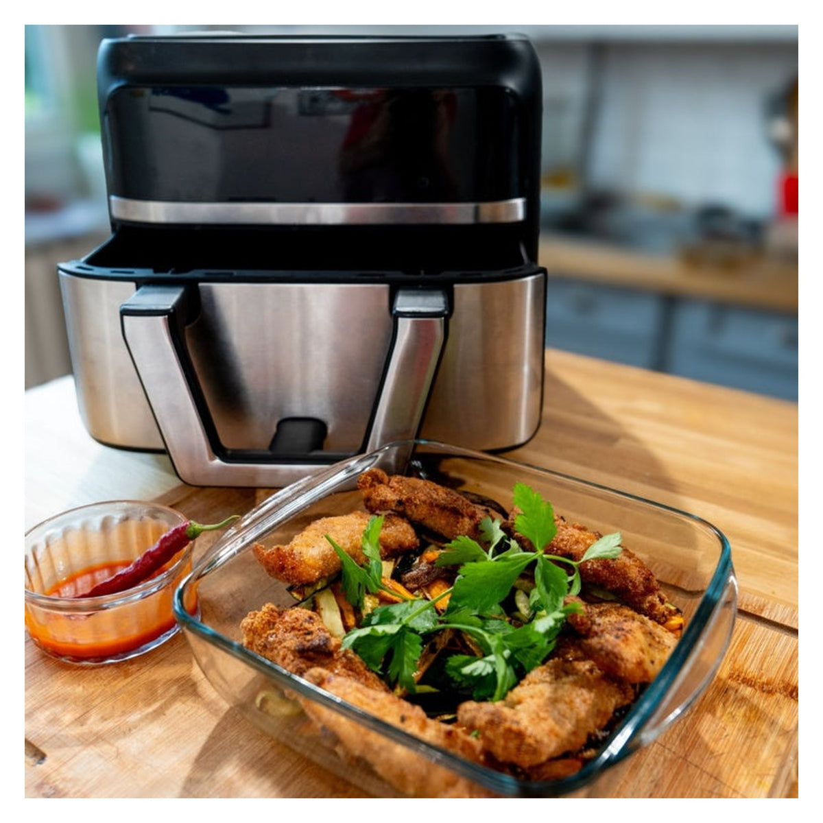 Air Fryer Square Glass Dish - 2.2L, view 2
