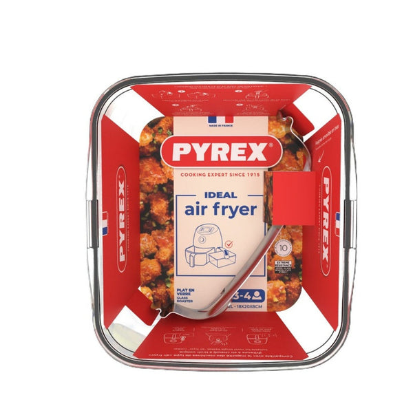 Air Fryer Square Glass Dish - Single