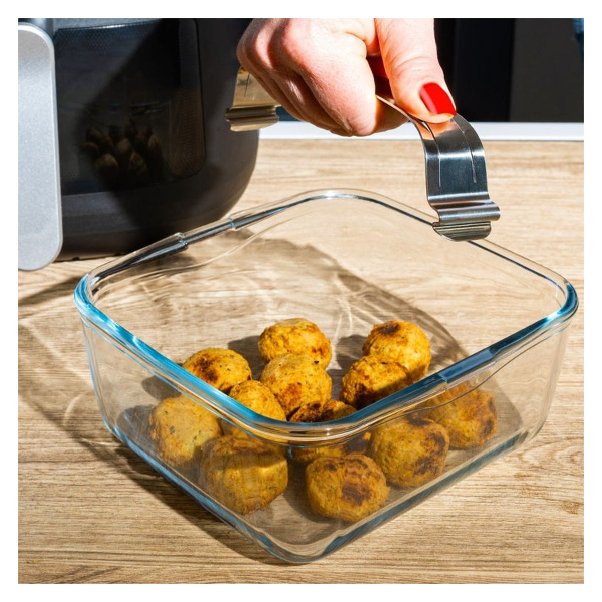 Air Fryer Square Glass Dish - Single, view 2