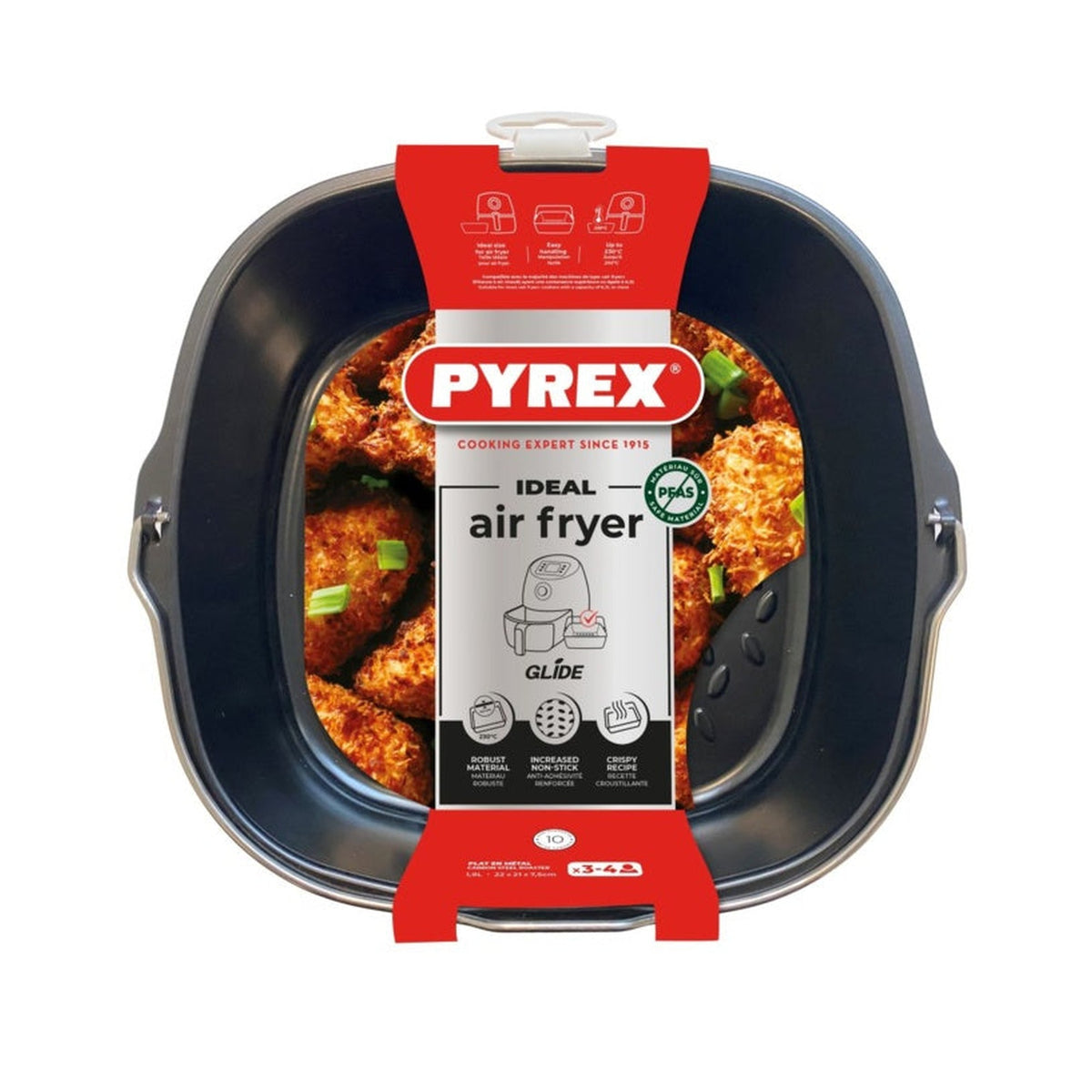 Air Fyer Metal Square Roaster - 22 x 21 x 7.5cm